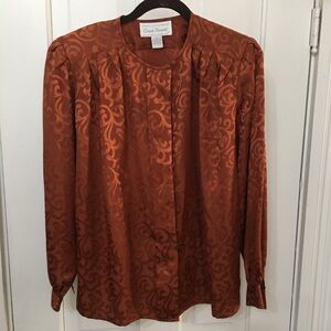 Claude Barthelemy Rust Patterned Blouse